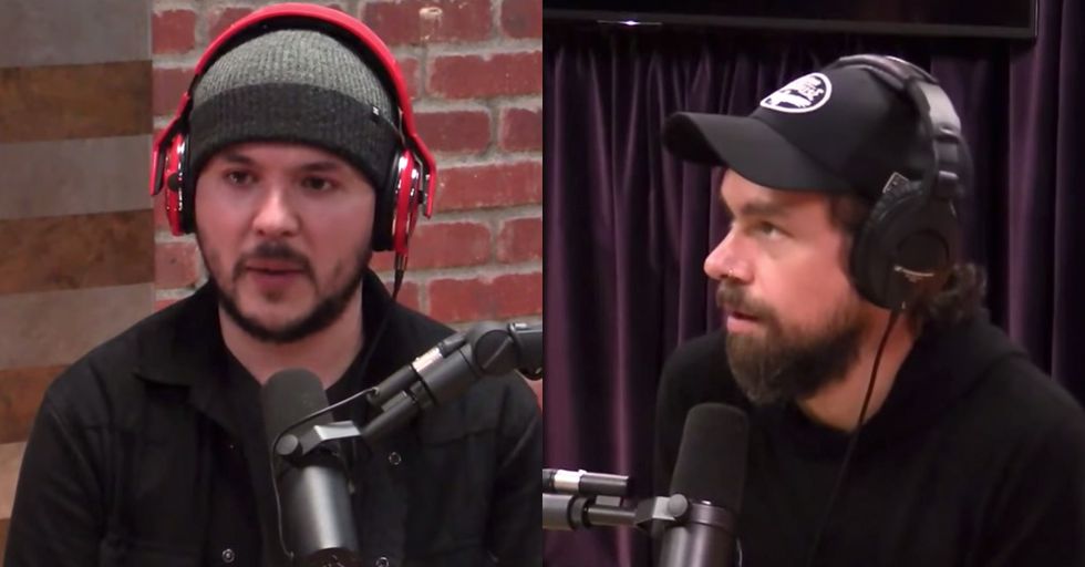 Tim Pool Asks Twitter Execs "Why Did You Ban Proud Boys But Not Antifa?"