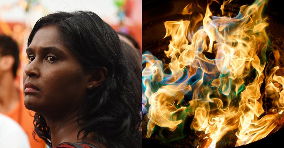 Indian Woman Kills Her Rapist By Dragging Him Into the Fire He Set