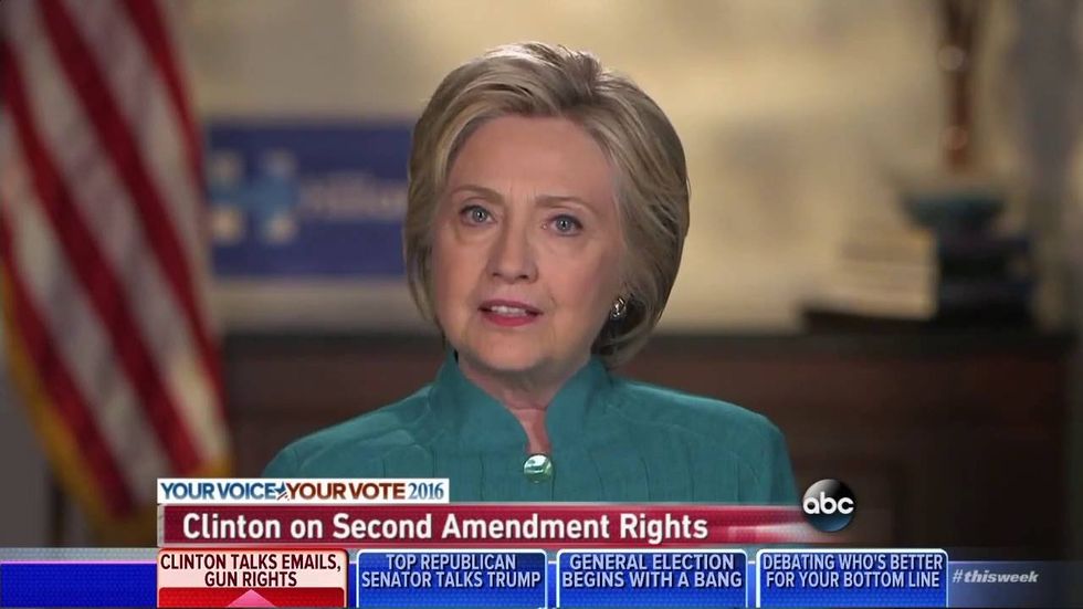 Hillary Clinton Refuses to Admit Right to Bear Arms is Constitutional...