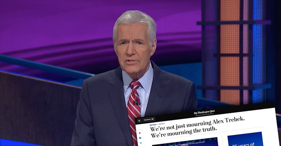 Alex Trebek's Cancer Diagnosis Used by 'Washington Post' to Attack Trump