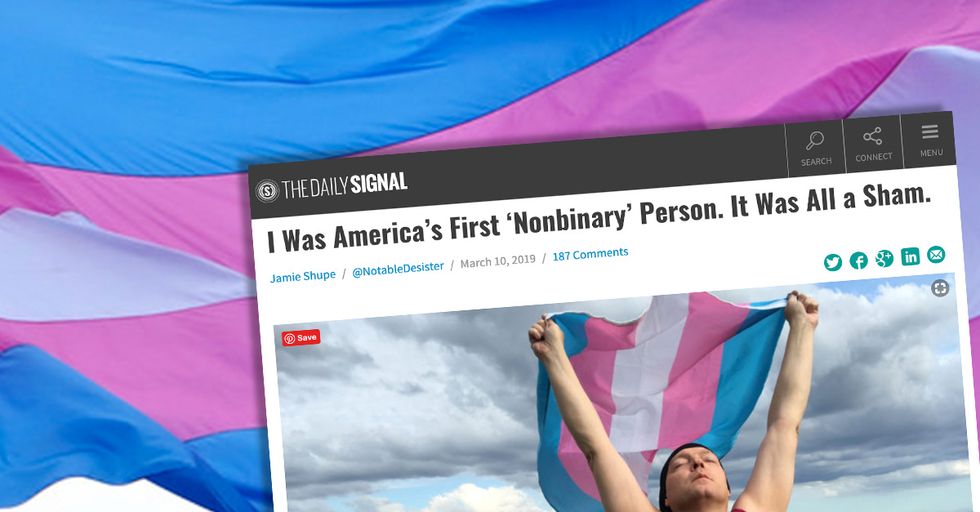 America's First 'Nonbinary Person' Speaks Out: "It Was All a Sham"