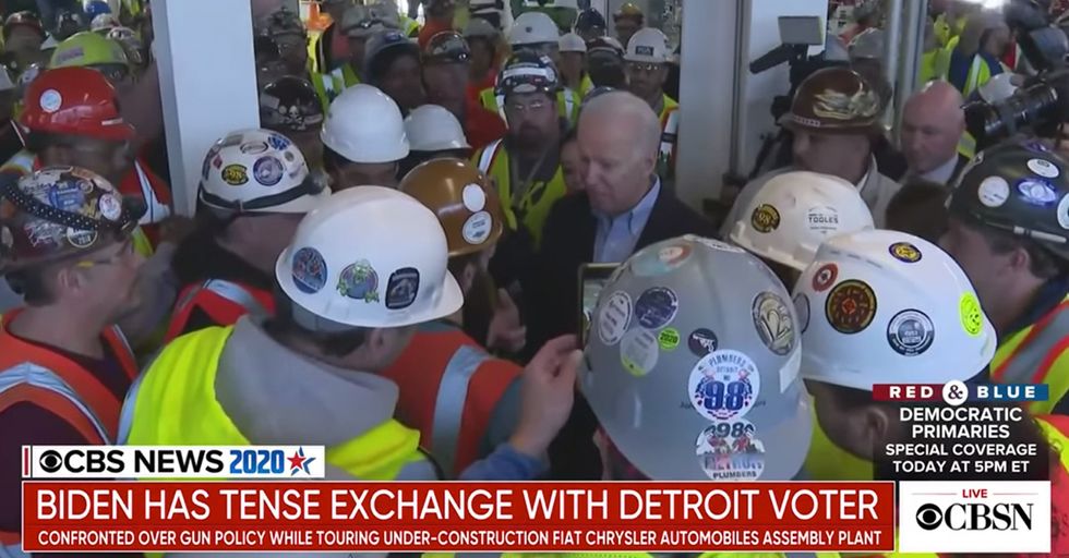 Joe Biden Gets in Heated, Old Man Argument with Labor Worker Over 'AR-14s'