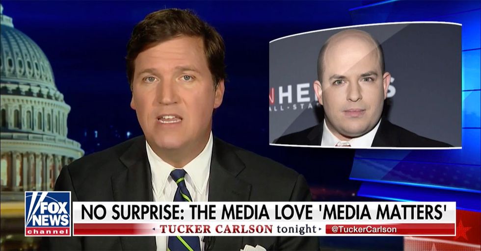 WATCH: Tucker Carlson TORCHES Media Matters, CNN's Brian Stelter