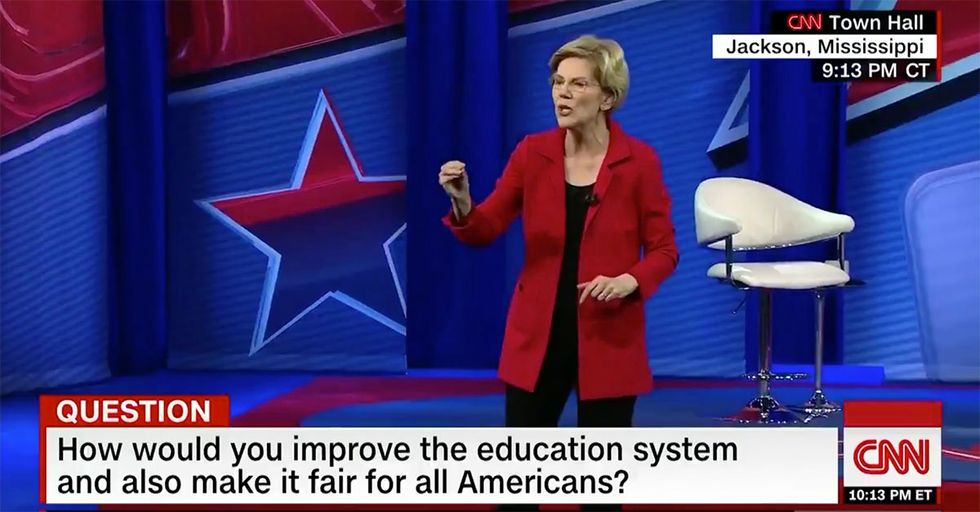 WATCH: Elizabeth Warren's "Outrage" Over College Admissions Scandal is Embarrassing