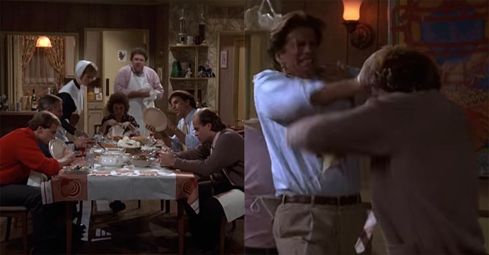 Flashback: Infamous "Cheers" Thanksgiving Food Fight