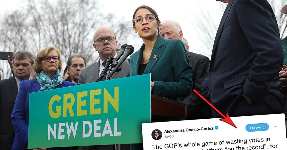 Alexandria Ocasio-Cortez Angered by Green New Deal Vote Proposal