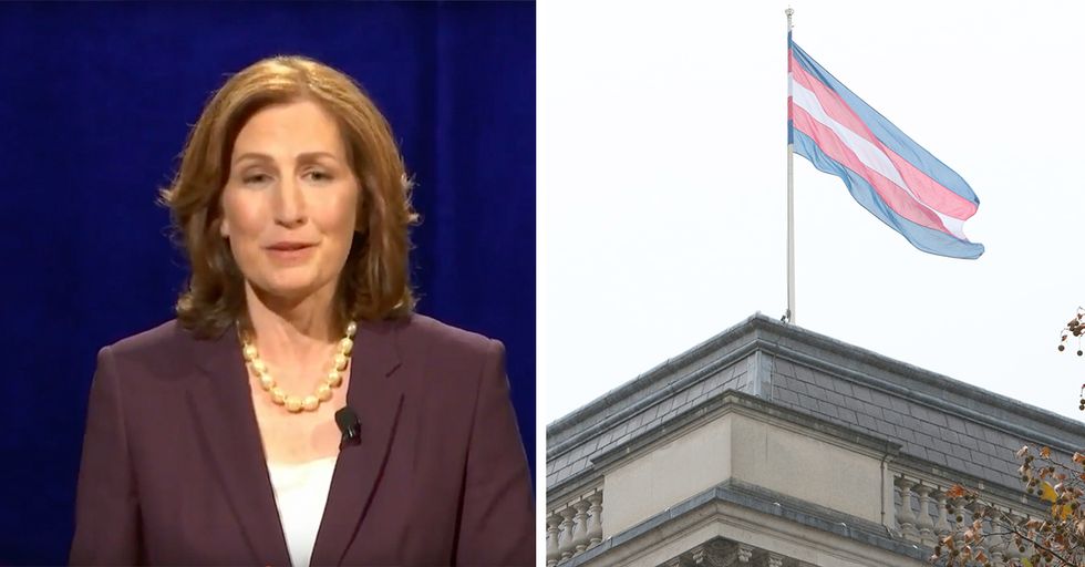 Congressional Democrats Replace Pro-Military Flags With Transgender Flags