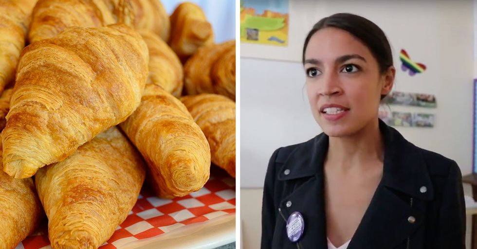 Alexandria Ocasio-Cortez Tries Using Croissants to Argue for $15 Minimum Wage, Fails
