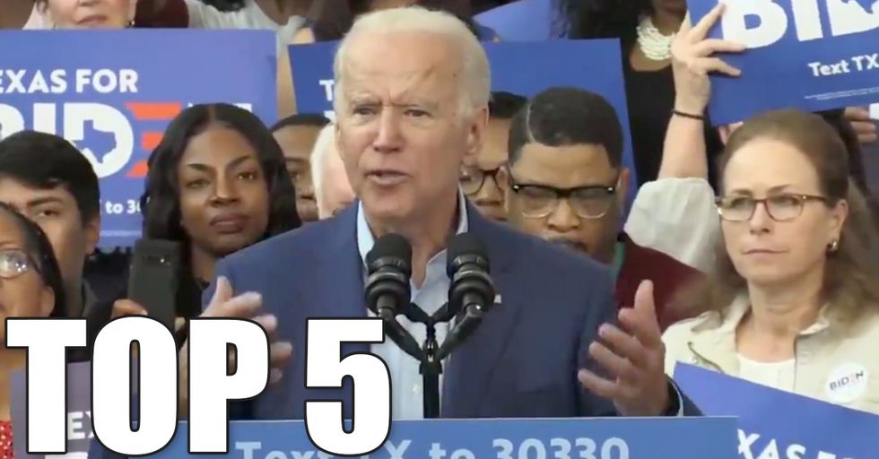 Top Five Dumpster Fire Moments from Joe Biden's 2020 Campaign