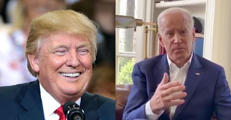 Donald Trump TROLLS Joe Biden with Hilarious "Joe Biden Groping" Video