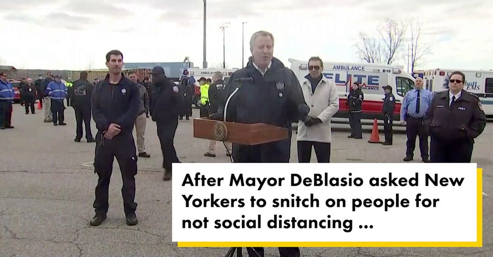 De Blasio Asked People to Snitch on Social Distancing Violaters. He Got Dick Pics Instead!