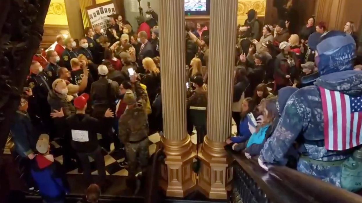 Quarantine Protesters in Michigan Show Up with GUNS