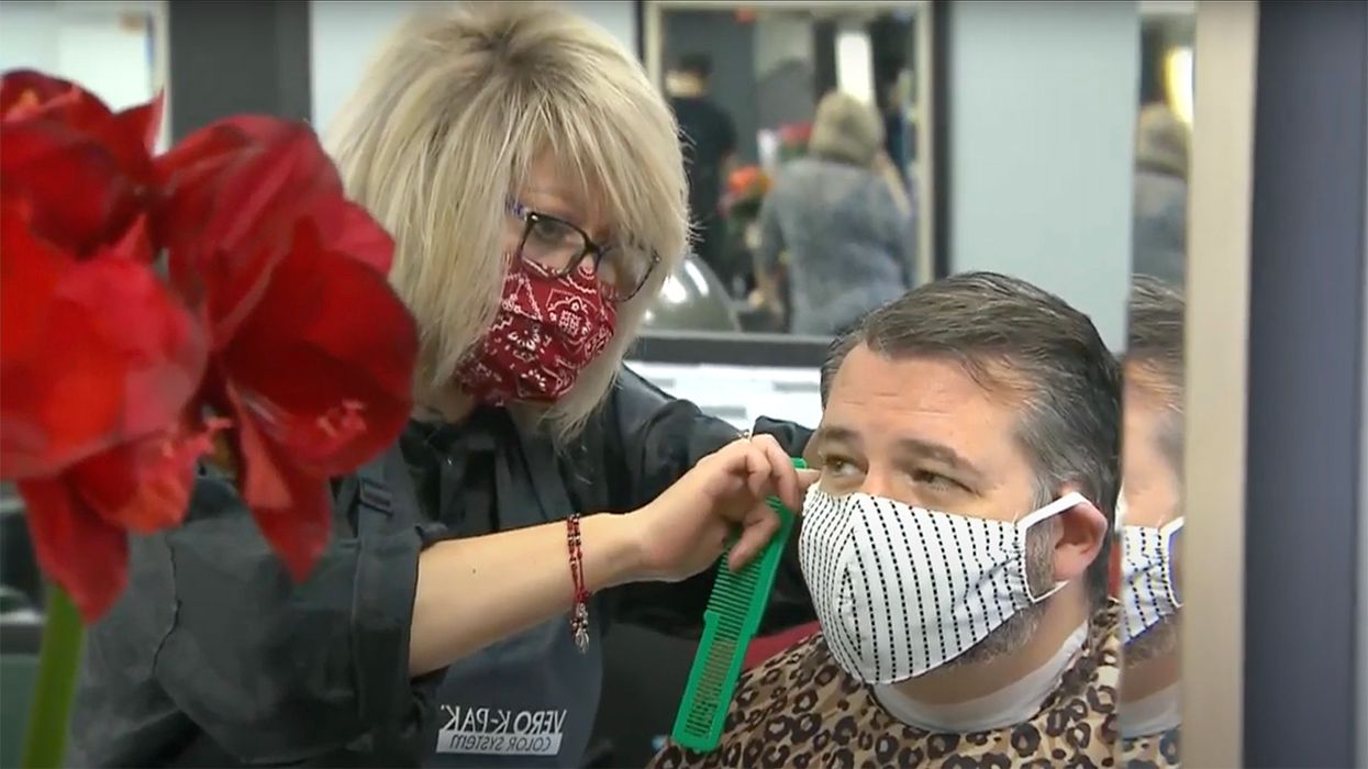 Ted Cruz Gets His Hair Did in Shelley Luther's Dallas Salon [VIDEO]