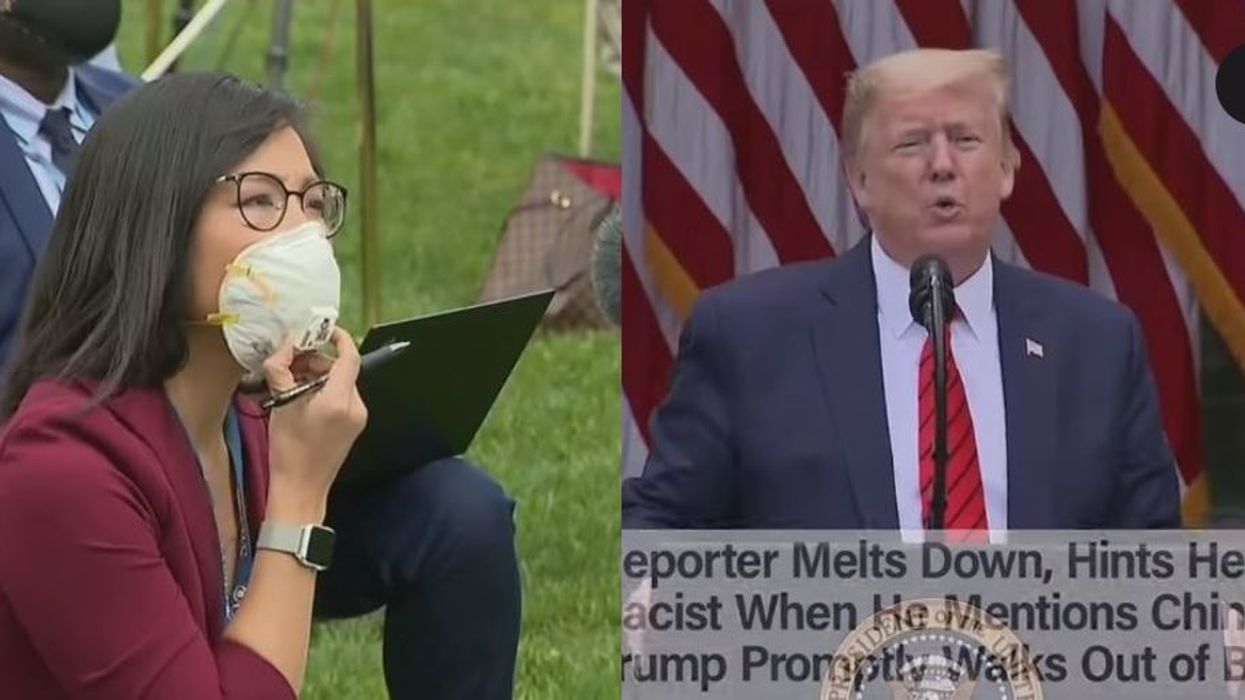 Reporter Melts Down When Trump Mentions China!