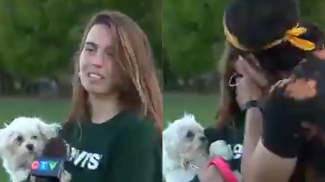 Screw You, Social Distancing: Girl Kissed — by a Stranger —During News Interview