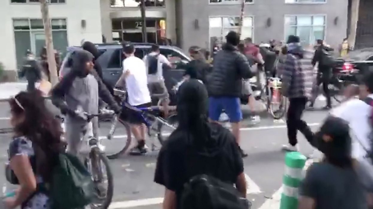 Even More Rioters Attack a Driver in an SUV, and Even More Rioters Get Plowed