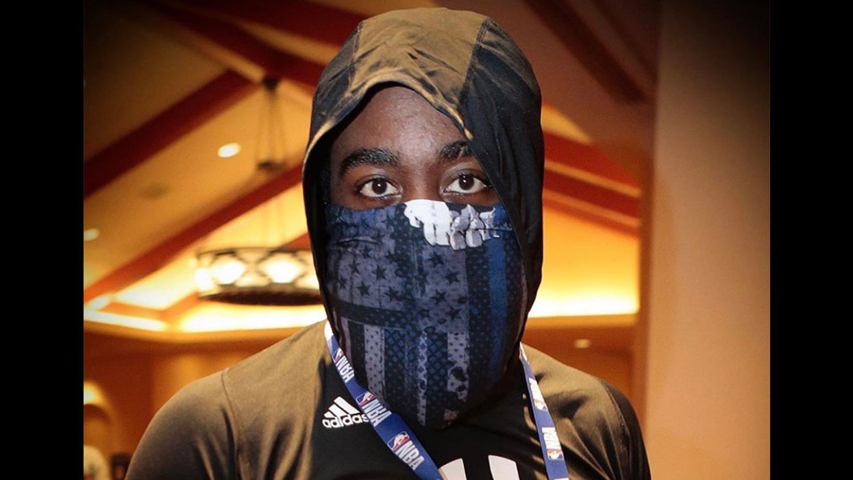 This NBA Star Promotes Wearing a Mask, But Critics Are Upset because it is a PRO-POLICE mask!