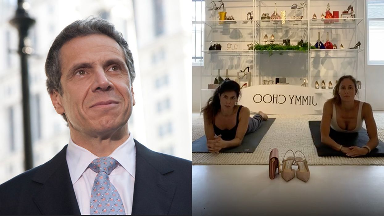 While Andrew Cuomo Bans Gyms from Opening in NY, Cristina Cuomo Does Yoga at an Expensive Hamptons Shoe Store