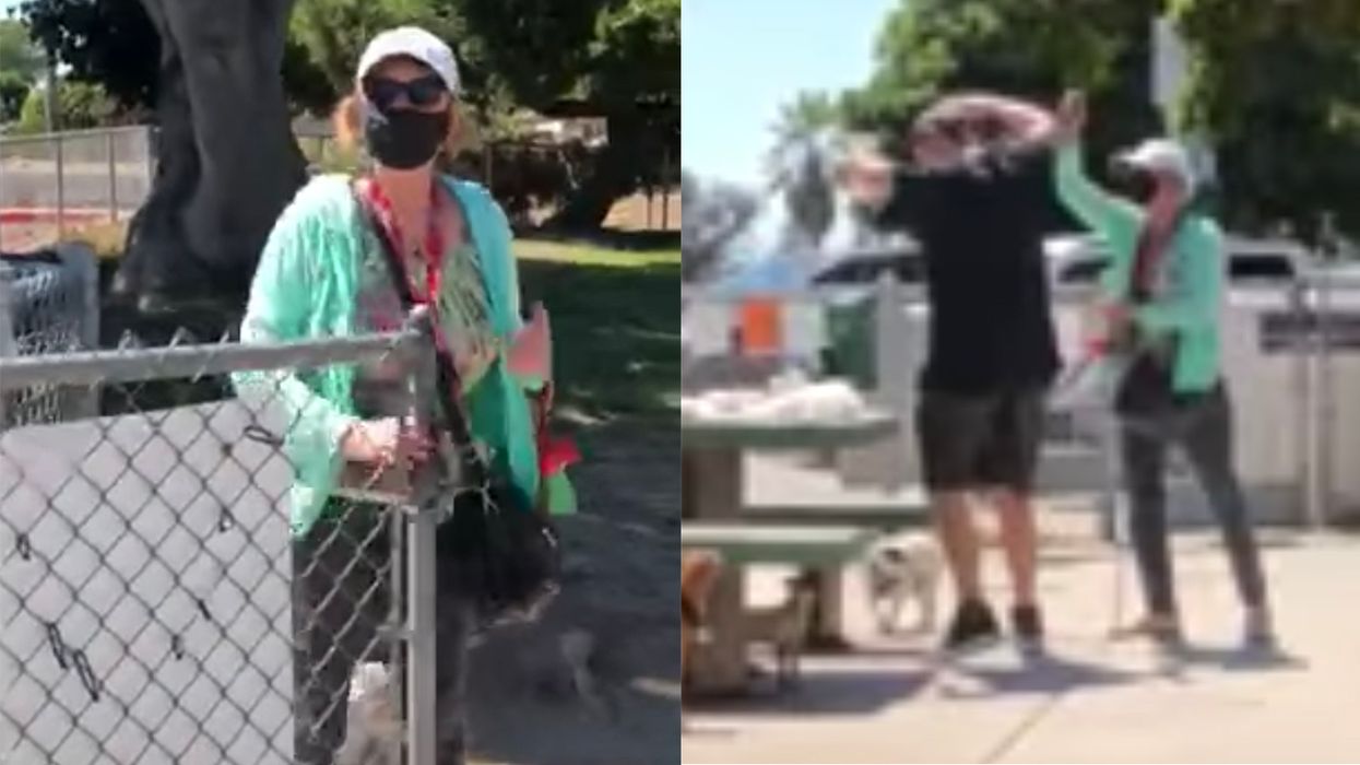 Crazy Mask Nazi Is Caught on Video Pepper-Spraying a Couple for Not Wearing Masks ... While Eating