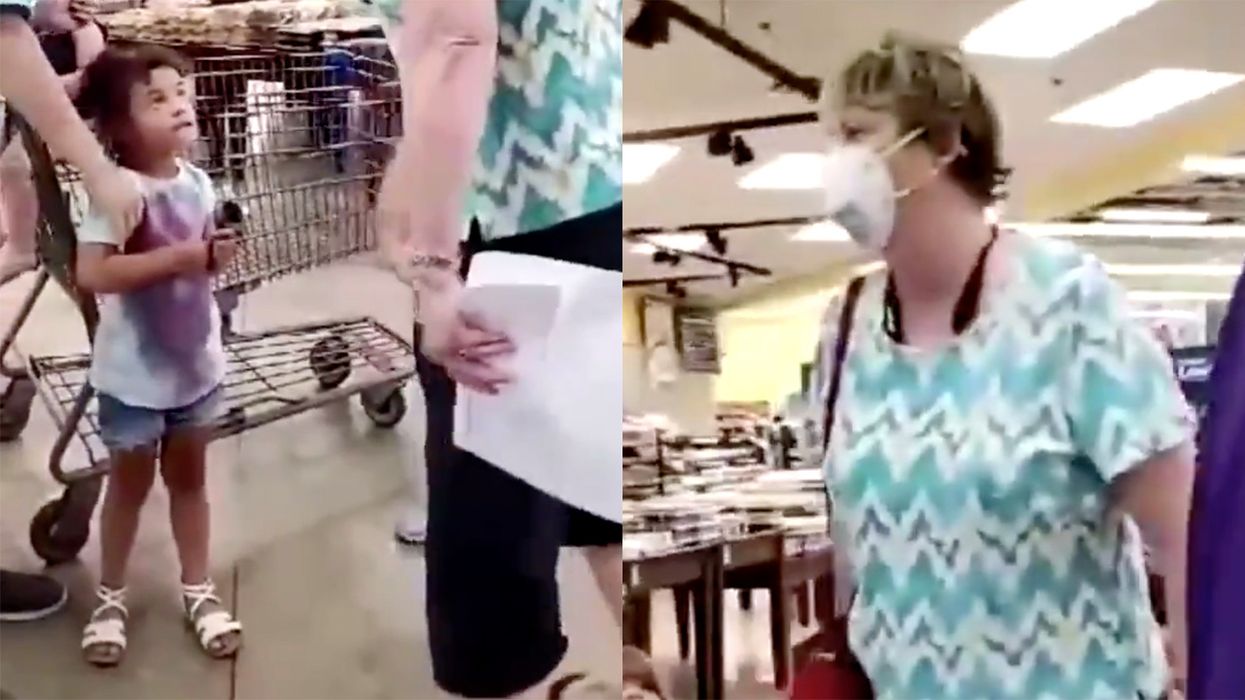 Here's a Crazy Masked Lady Screaming in a Little Girl's Face: 'I Hope You Die'