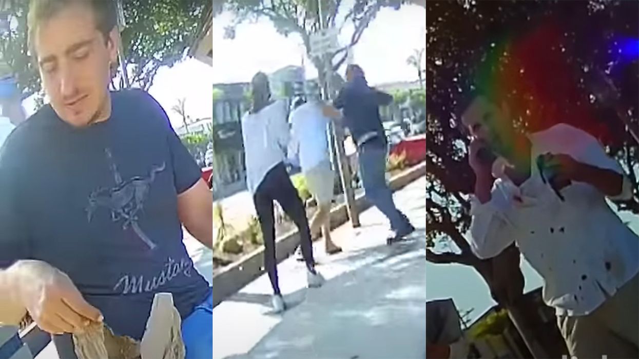 A Mask Nazi Couple Threw Coffee at a Maskless Man Eating a Burrito. Then Punches Were Thrown...