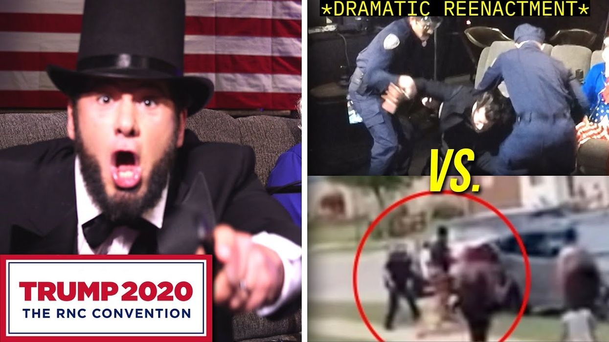 BRILLIANT: Crowder and his crew re-enact police encounters