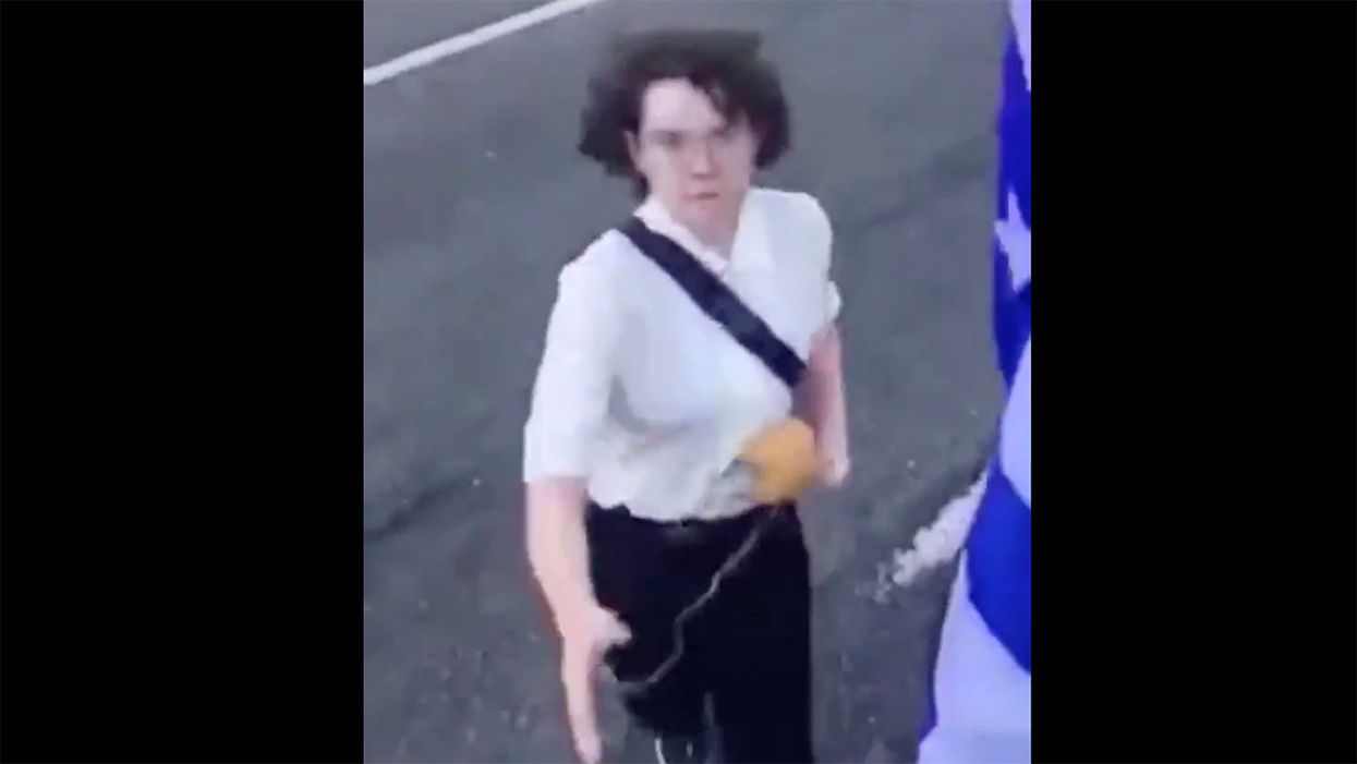 This Crazy Lady Tried to Steal a MAGA Flag. It Didn't Work Out for Her ...