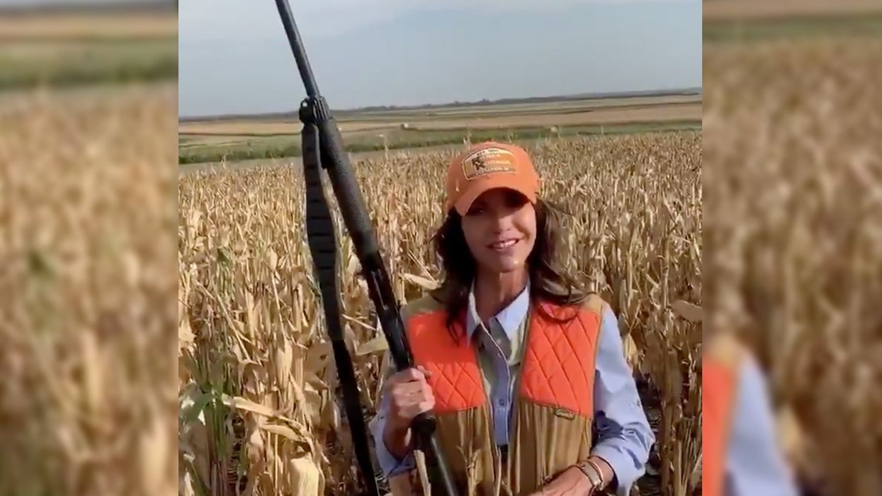 Gov. Kristi Noem Illustrates How to Social Distance in South Dakota