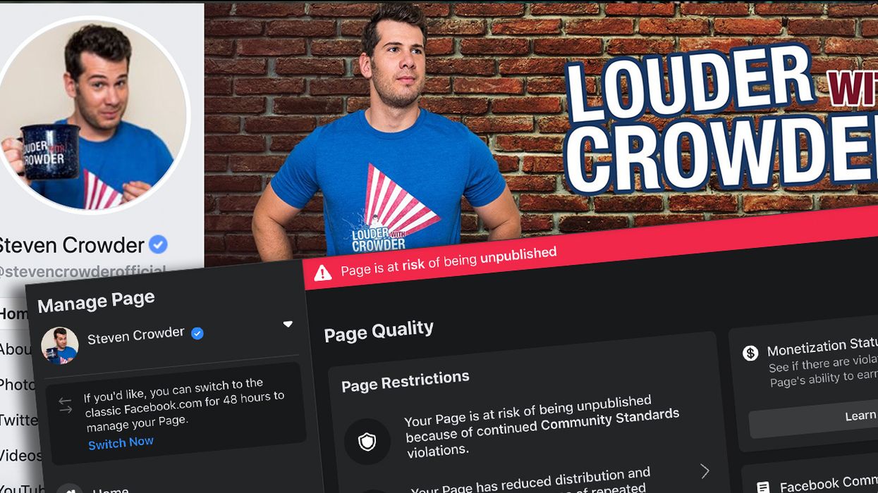 Facebook Threatens to De-platform Louder with Crowder Weeks from the Election