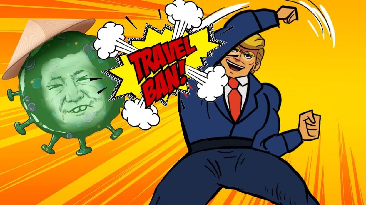 Watch SUPER TRUMP battle COVID-19 and the Cuomo brothers in this animated parody adventure