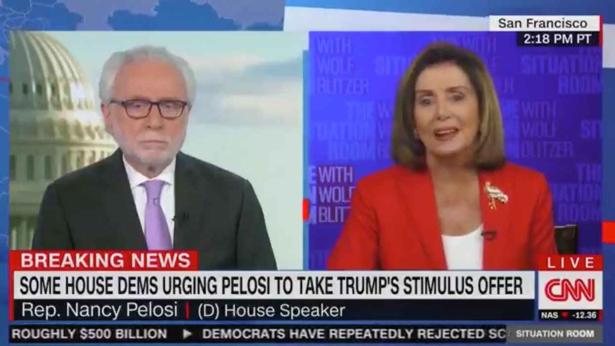Nancy Pelosi Melts Down on CNN, Accuses Wolf Blitzer of Being a 'Republican Apologist'