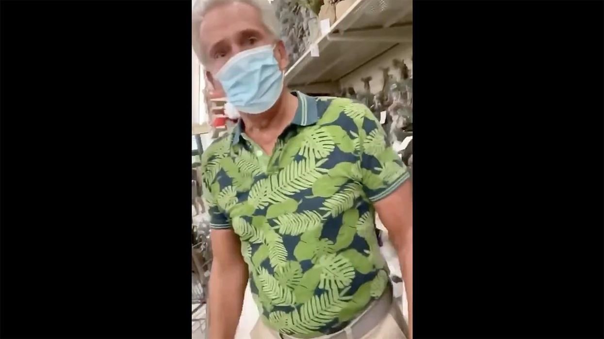 Angry Mask Nazi Chases Woman Around Store, Screaming 'Put a F***ing Mask On'