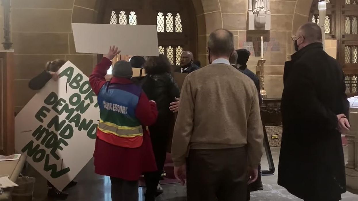 Video Shows Pro-Abortion Activists Storming a Catholic Church