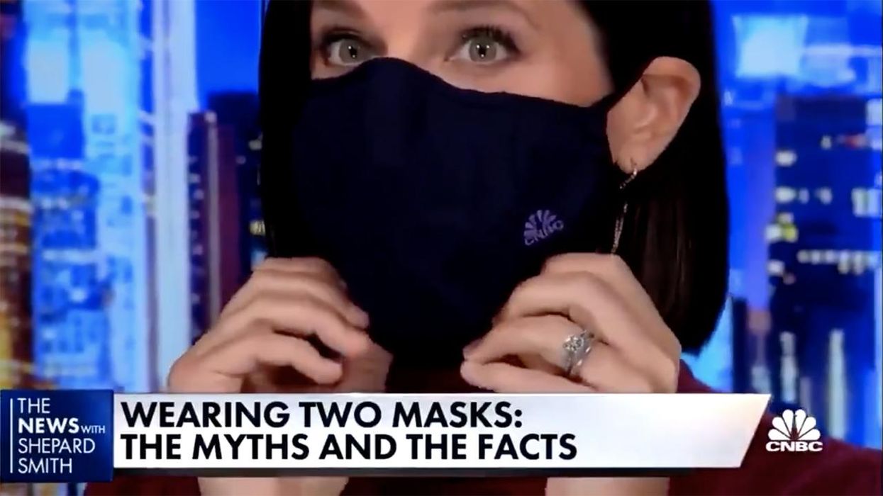 CNBC Demonstrates Why You Should Wear THREE Masks. Yes, Really. It's Not Just a Meme.