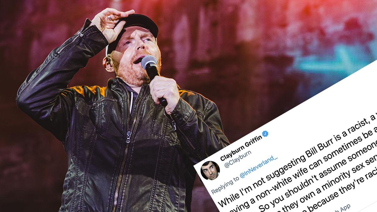 Blue Checkmark Implies Bill Burr Has a 'Minority Sex Servant,' Burr's Wife Responds