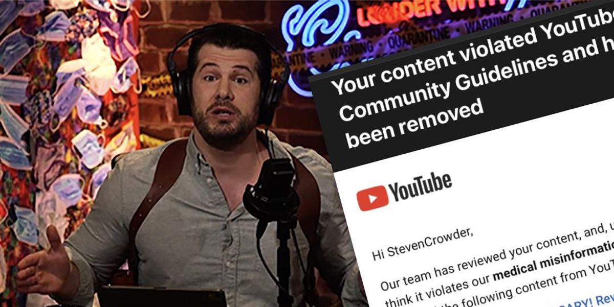 YouTube Removes Louder with Crowder Lockdown Video Louder With Crowder