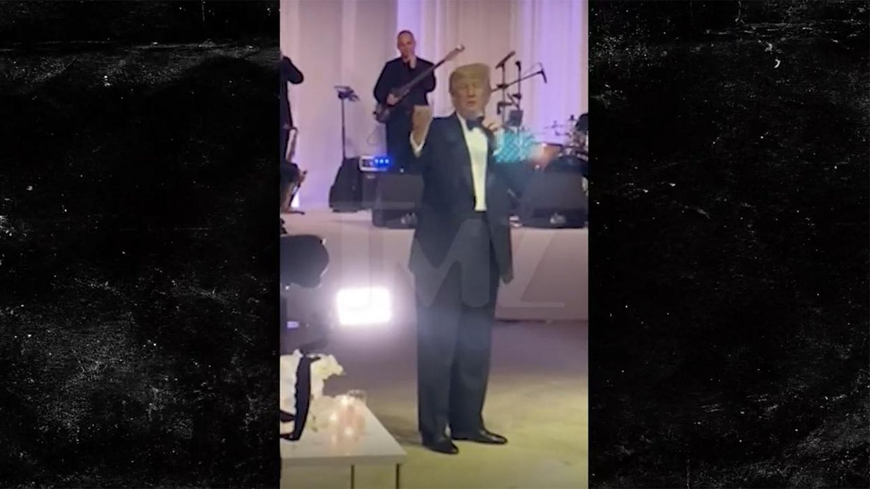 Donald Trump Crashes Wedding, Toasts Couple with Awesome Anti-Biden Rant