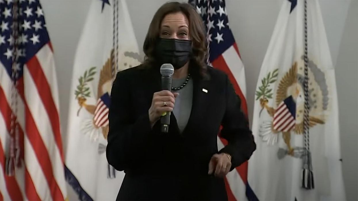 Kamala Harris Gets Case of the Giggles While Discussing Parents Struggling During Pandemic