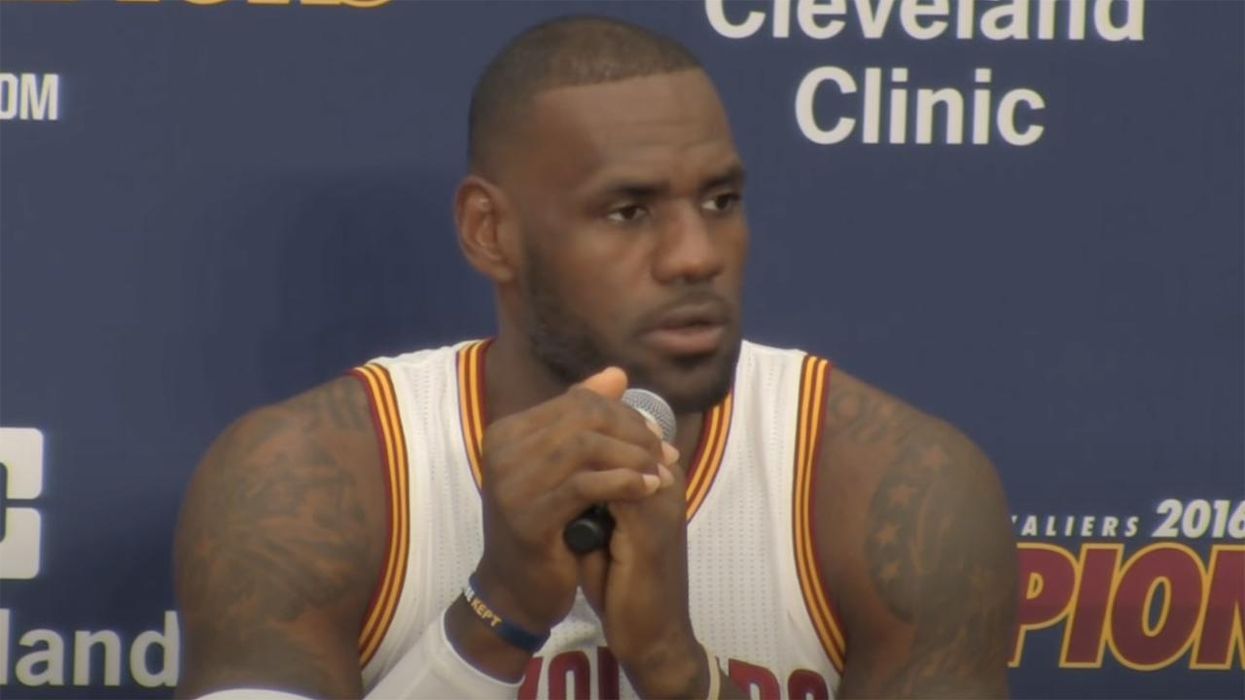 OUTRAGE! LeBron James Says He'll Stand for National Anthem. 'All lives matter...'