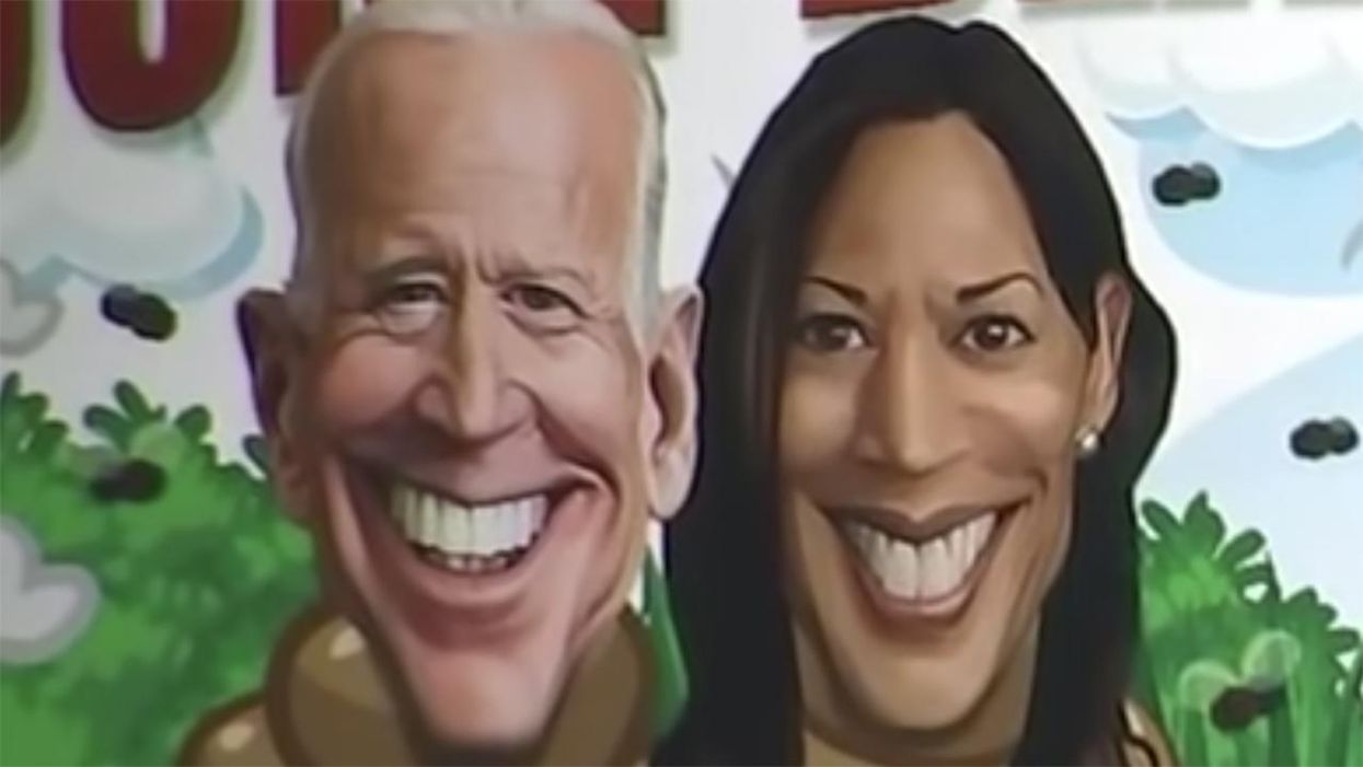 Controversial Billboard Shows Joe Biden and Kamala Harris as Actual Piles of Poop