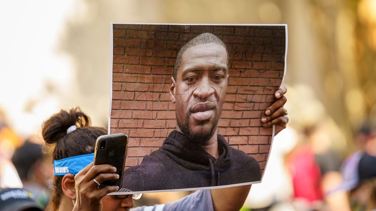 Artist Debuts New Bronze George Floyd Statue with a Bench So You Can Sit Next to George Floyd