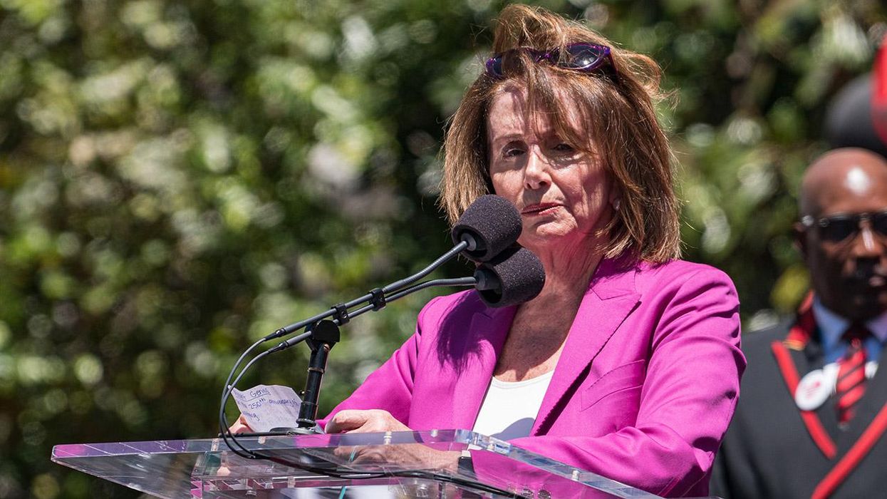 Patriots Heckle Nancy Pelosi After Speech: 'Go Back to Epstein's Pedo Island'