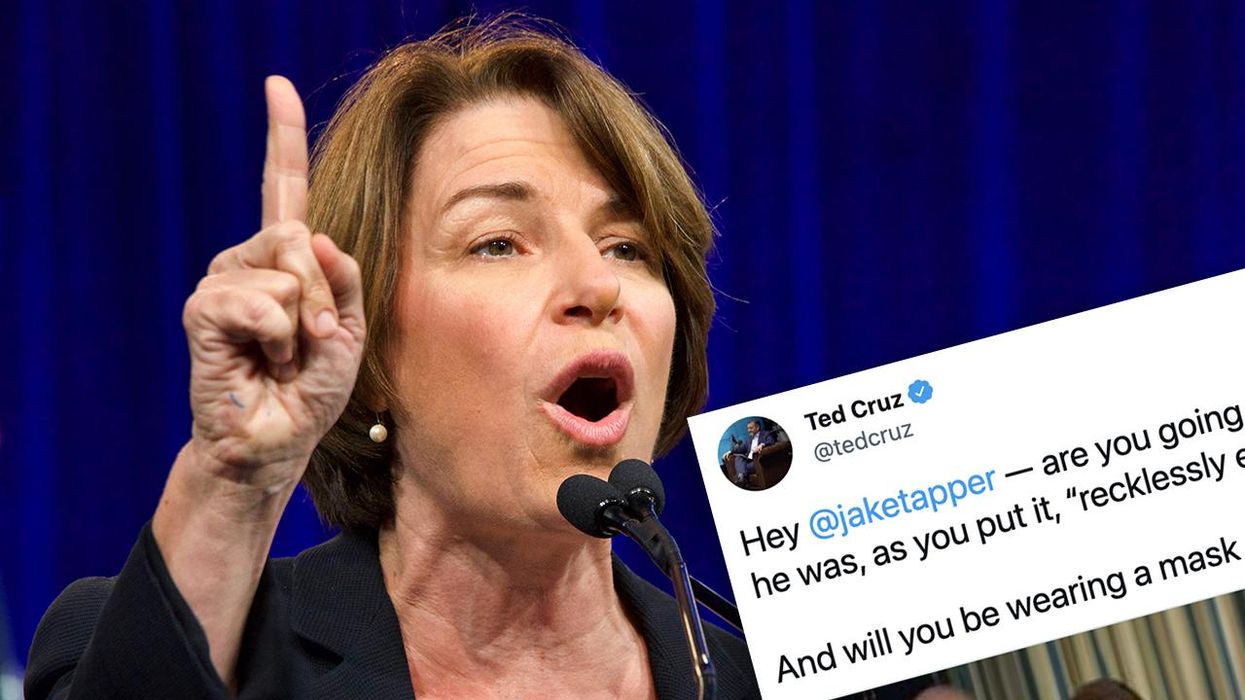 Ted Cruz: Hey Jake Tapper, What's With Maskless Joe Biden Recklessly Endangering Army Klobuchar's life?