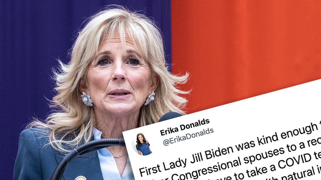 Jill Biden Invites Rep. Byron Donalds' Wife to a Party, Says She Can't Eat or Drink Due To Her Vax Status