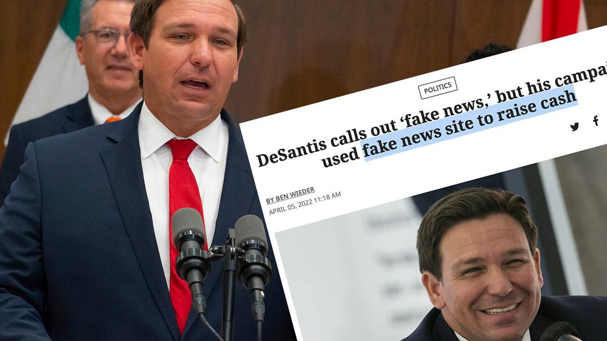 Newspaper Accuses Ron DeSantis of Using 'Fake News Site' for Fundraising, Exposes Itself as Fake News Instead