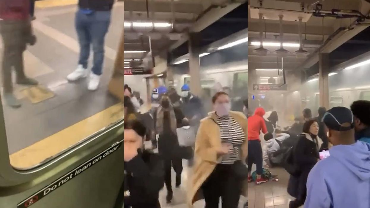 Commuter Video Captures Chaotic Scene as Subway Pulls Into Station Where a Man Opened Fire