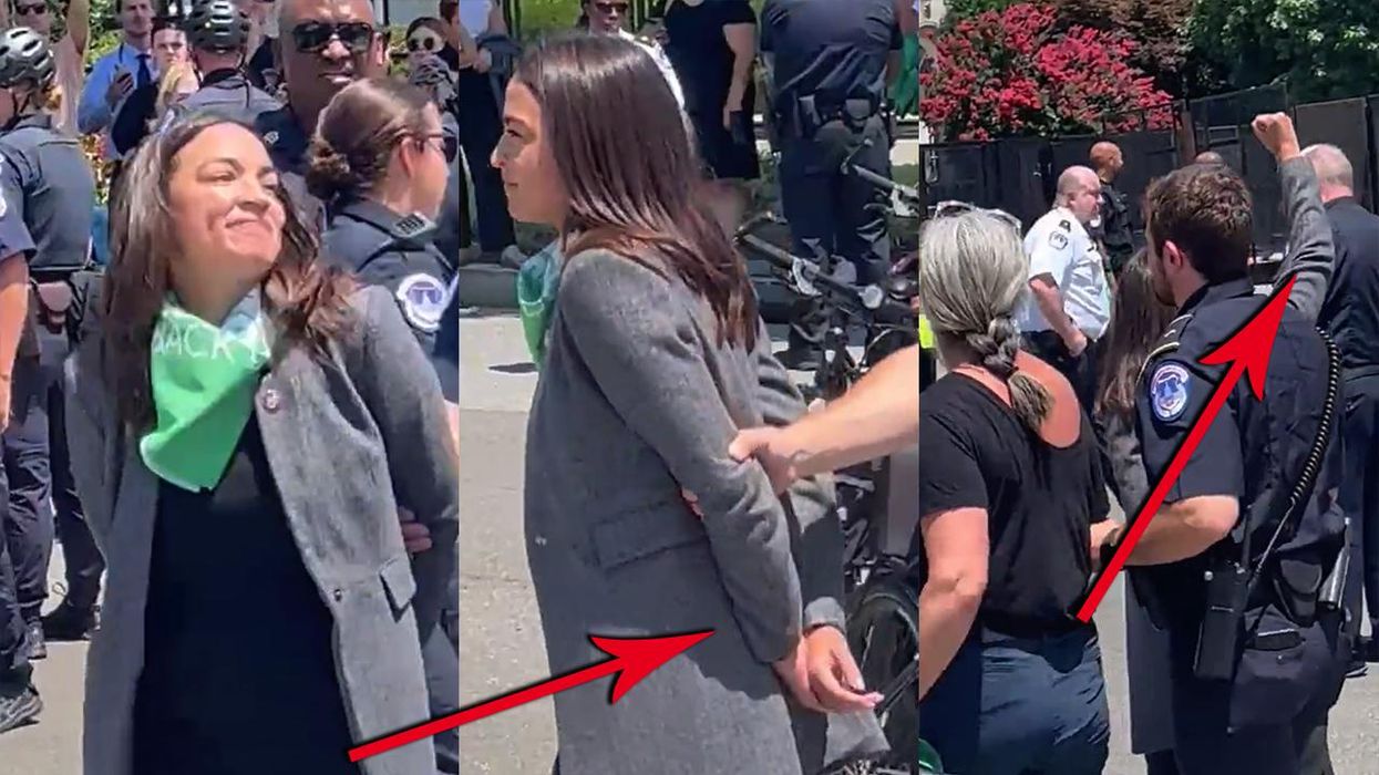 Watch: AOC Fakes Being Handcuffed Outside of SCOTUS Protest Because That's Such an AOC Thing to Do