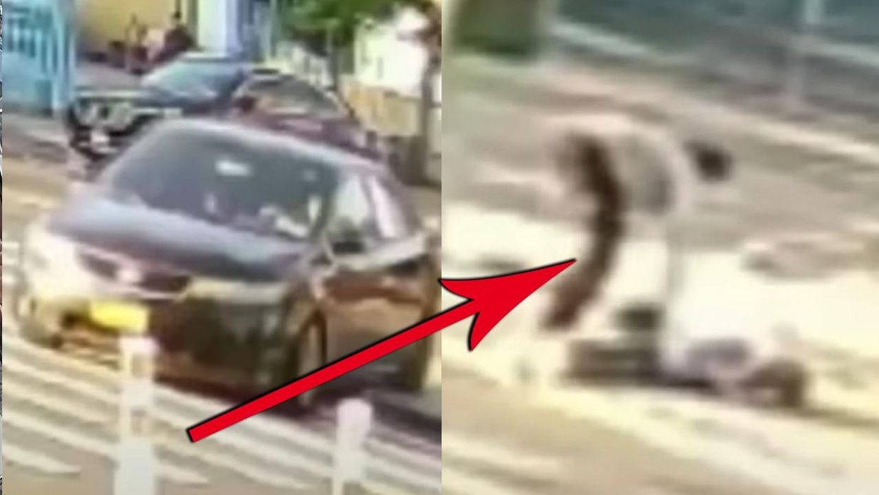 Watch: Punks Flee Scene of Hit and Run, But Not Before Robbing Guy They Just Sent Flying With Their Car