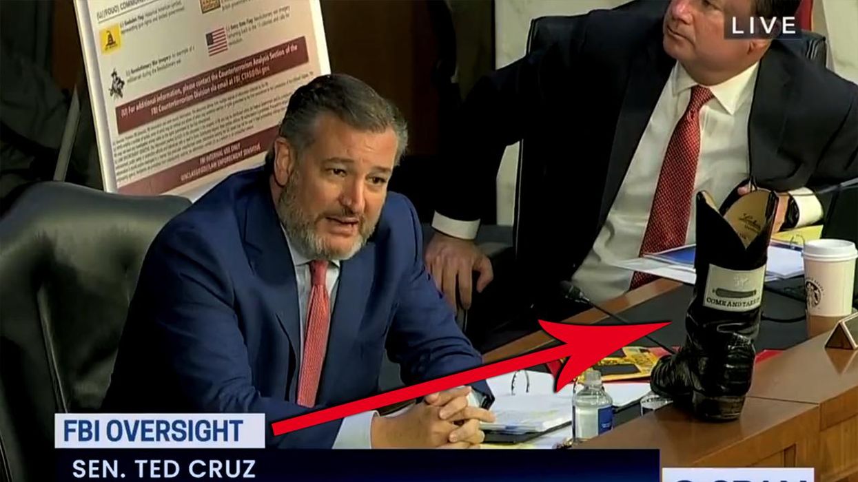 'What are y'all doing?': Ted Cruz gets so angry at the FBI targeting patriotic symbols, he takes off his boot