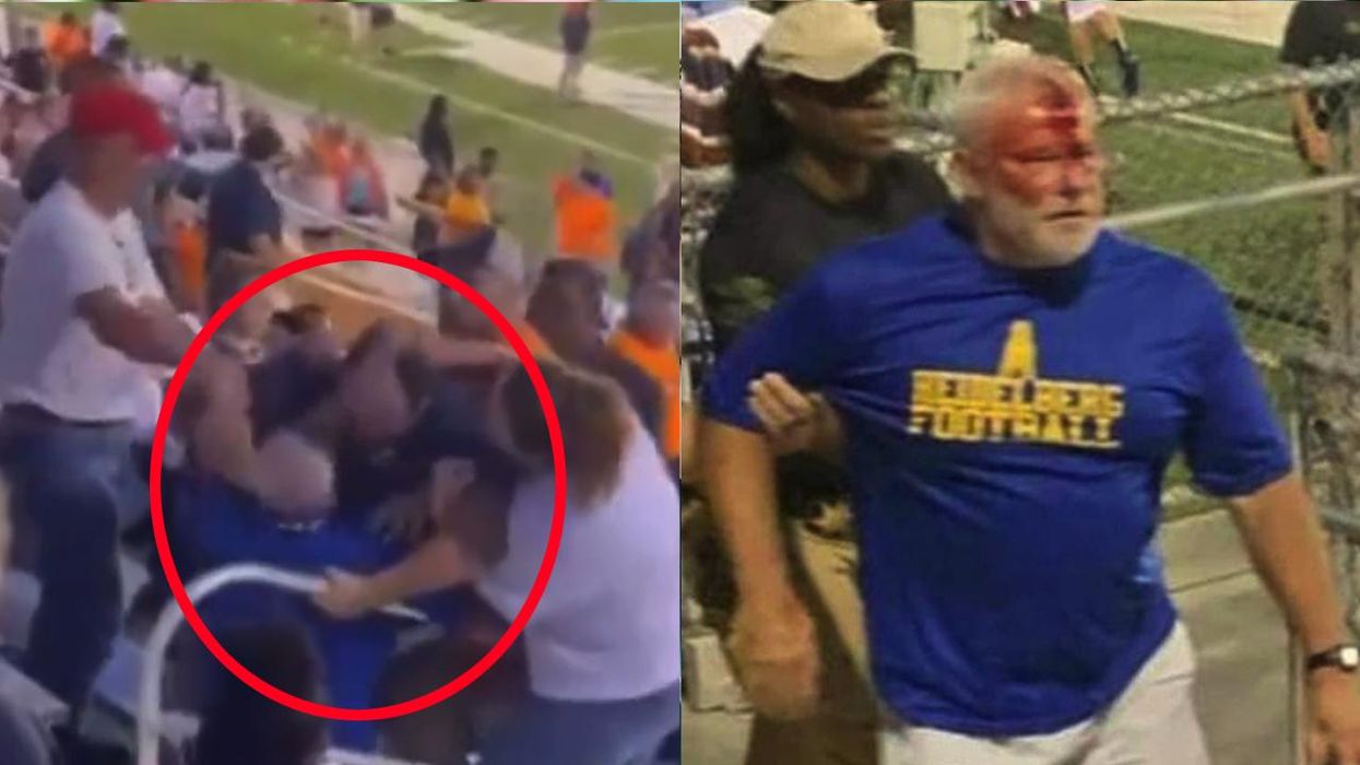 Watch: Loudmouth high school football coach is left a bloody mess when he messes around and finds out
